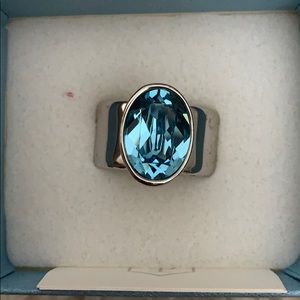 Aqua Ring from Touchstone Crystal by Swarovski